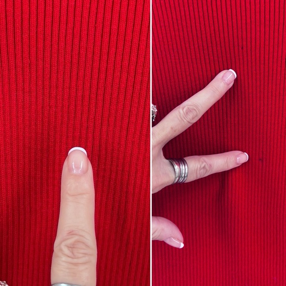 Lauren Ralph Lauren Red Ribbed Turtleneck Sweater Sz. XL RLL - Picture 8 of 8